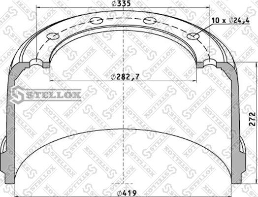 Stellox 85-00052-SX - Тормозной барабан autosila-amz.com