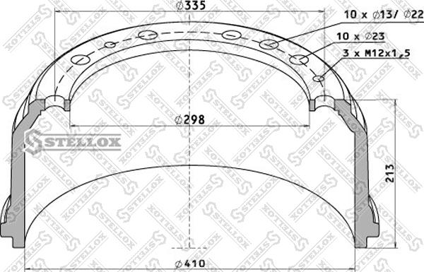 Stellox 85-00013-SX - Тормозной барабан autosila-amz.com