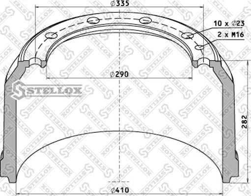Stellox 85-00034-SX - Тормозной барабан autosila-amz.com