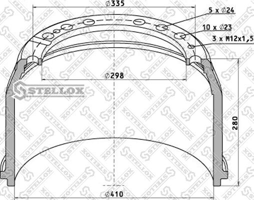 Stellox 85-00030-SX - Тормозной барабан autosila-amz.com