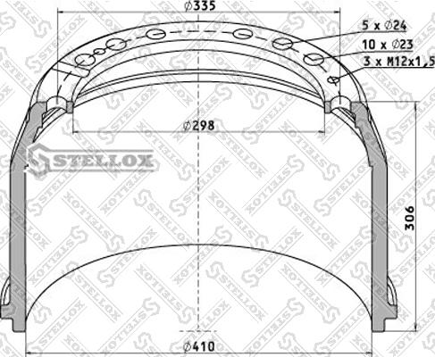 Stellox 85-00031-SX - Тормозной барабан autosila-amz.com