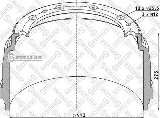 Stellox 85-00028-SX - Тормозной барабан autosila-amz.com