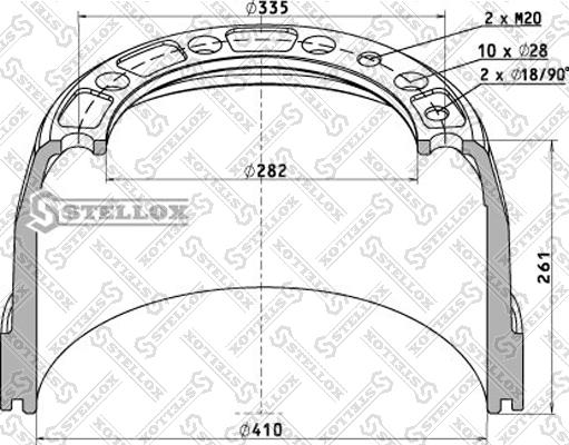 Stellox 85-00075-SX - Тормозной барабан autosila-amz.com