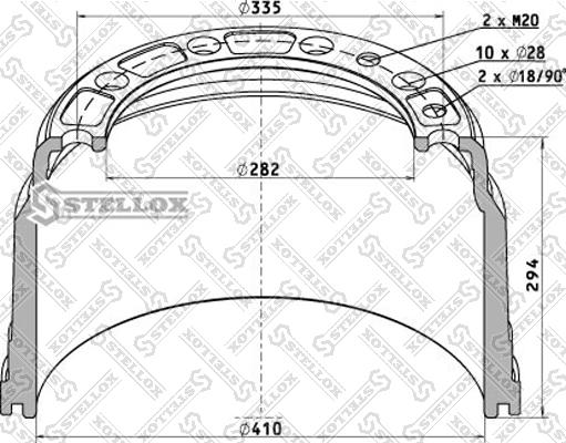 Stellox 85-00078-SX - Тормозной барабан autosila-amz.com