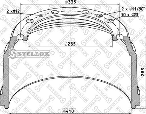 Stellox 85-00111-SX - Тормозной барабан autosila-amz.com