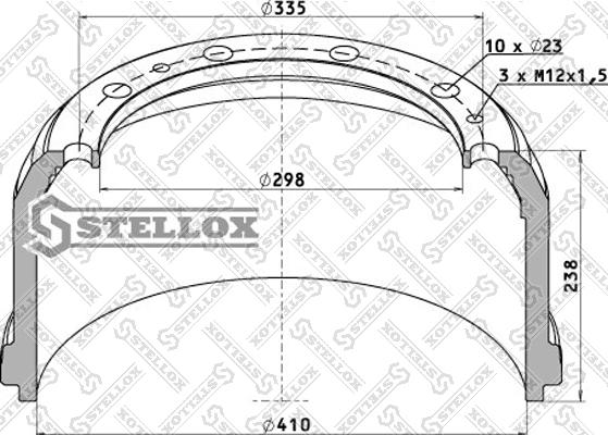 Stellox 85-00173-SX - Тормозной барабан autosila-amz.com