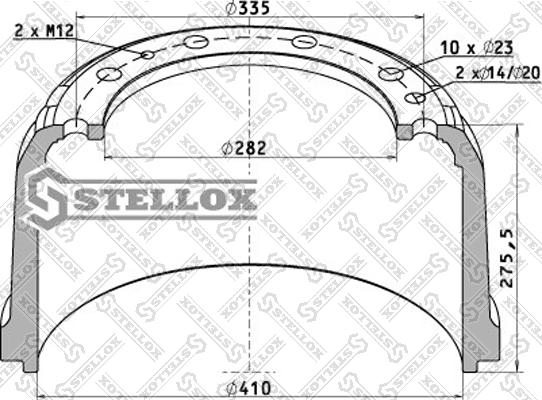 Stellox 85-00177-SX - Тормозной барабан autosila-amz.com