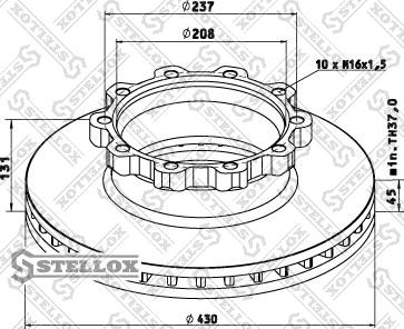 Stellox 85-00749-SX - Тормозной диск autosila-amz.com