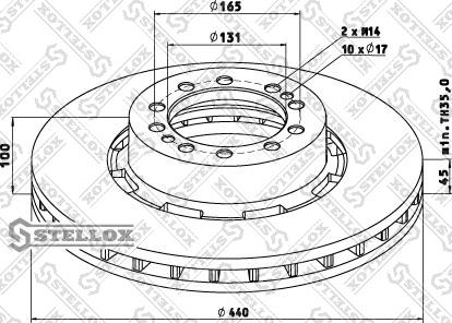 Stellox 85-00748-SX - Тормозной диск autosila-amz.com