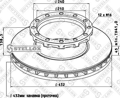 Stellox 85-00742-SX - Тормозной диск autosila-amz.com