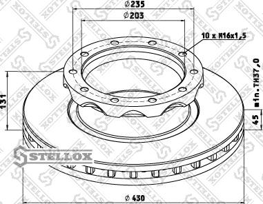 Stellox 85-00752-SX - Тормозной диск autosila-amz.com