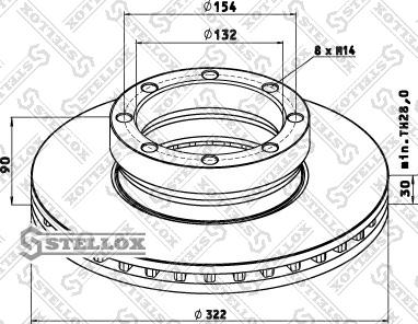 Stellox 85-00760-SX - Тормозной диск autosila-amz.com