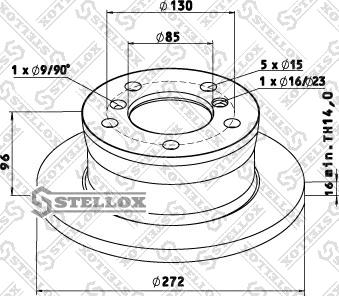 Stellox 85-00763-SX - Тормозной диск autosila-amz.com