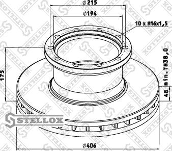Stellox 85-00708-SX - Тормозной диск autosila-amz.com
