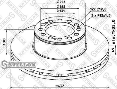 Stellox 85-00714-SX - Тормозной диск autosila-amz.com