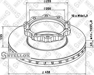 Stellox 85-00715-SX - Тормозной диск autosila-amz.com