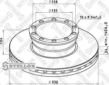 Stellox 85-00710-SX - Тормозной диск autosila-amz.com