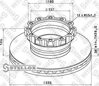 Stellox 85-00711-SX - Тормозной диск autosila-amz.com