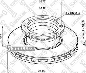 Stellox 85-00780-SX - Тормозной диск autosila-amz.com