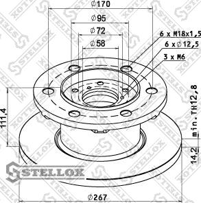Stellox 85-00735-SX - Тормозной диск autosila-amz.com