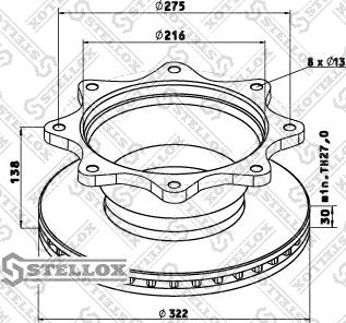 Stellox 85-00733-SX - Тормозной диск autosila-amz.com