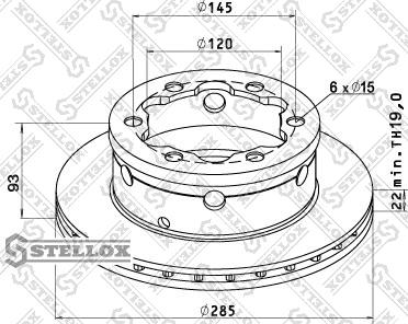 Stellox 85-00721-SX - Тормозной диск autosila-amz.com