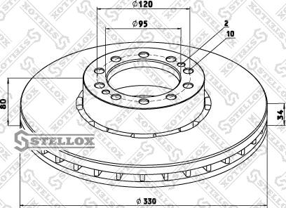 Stellox 85-00777-SX - Тормозной диск autosila-amz.com