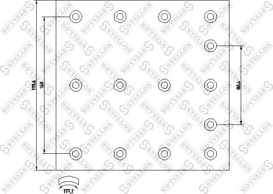 Stellox 85-01099-SX - Комплект тормозных башмаков, барабанные тормоза autosila-amz.com