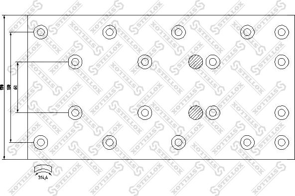 Stellox 85-01015-SX - Комплект тормозных башмаков, барабанные тормоза autosila-amz.com