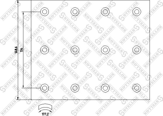 Stellox 85-01107-SX - Комплект тормозных башмаков, барабанные тормоза autosila-amz.com