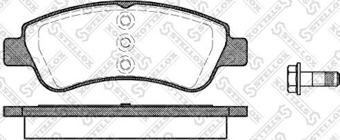 Stellox 852 000B-SX - Тормозные колодки, дисковые, комплект autosila-amz.com