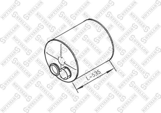 Stellox 82-03084-SX - Средний / конечный глушитель ОГ autosila-amz.com