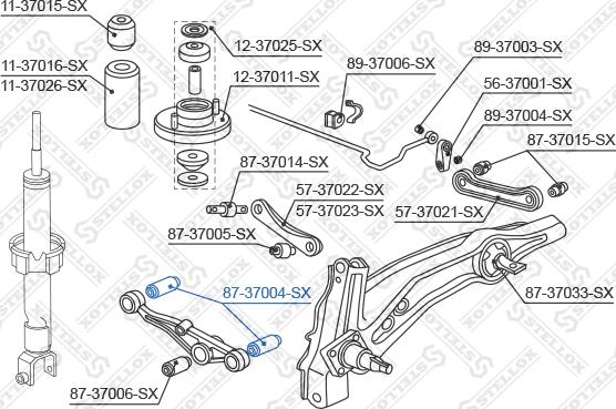 Stellox 87-37004-SX - Сайлентблок, рычаг подвески колеса autosila-amz.com