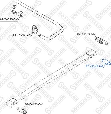 Stellox 87-74134-SX - Сайлентблок, стойка амортизатора autosila-amz.com