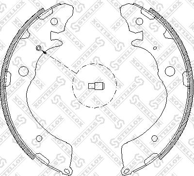 Stellox 394 100-SX - Комплект тормозных колодок, барабанные autosila-amz.com