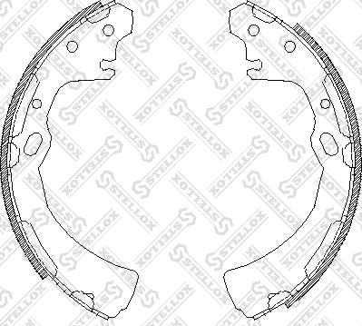 Stellox 395 100-SX - Комплект тормозных колодок, барабанные autosila-amz.com