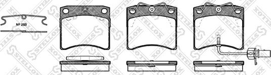 Stellox 396 011-SX - Тормозные колодки, дисковые, комплект autosila-amz.com