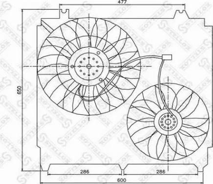 Stellox 29-99158-SX - Вентилятор, охлаждение двигателя autosila-amz.com