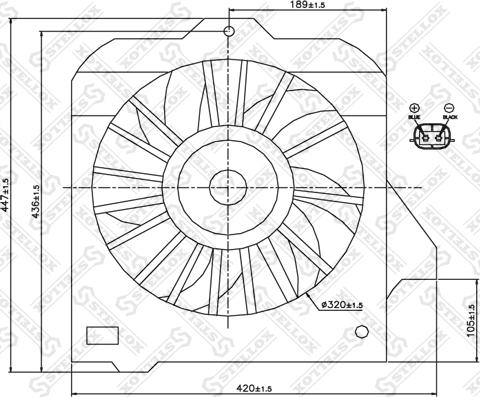 Stellox 29-99108-SX - Вентилятор, охлаждение двигателя autosila-amz.com