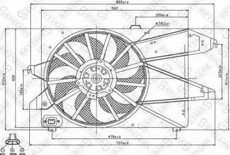 Stellox 29-99322-SX - Вентилятор, охлаждение двигателя autosila-amz.com