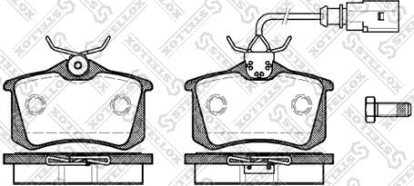 Stellox 274 051B-SX - 274 051B-SX колодки дисковые зад.! с антискрип. пл.\ VW Sharan 1.8/2.0/1.9TDi,Ford Galaxy 1.9TDi 00> autosila-amz.com