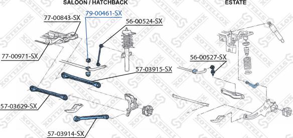 Stellox 79-00461-SX - втулка стабилизатора заднего! d20\ Ford Mondeo all 00> autosila-amz.com