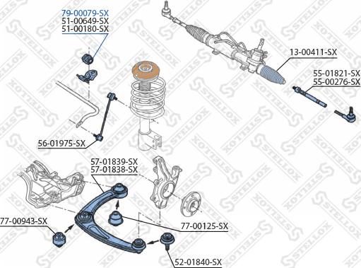 Stellox 79-00079-SX - Втулка стабилизатора autosila-amz.com