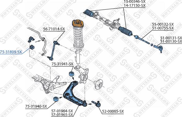 Stellox 75-31809-SX - Втулка стабилизатора autosila-amz.com