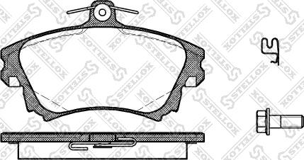 Stellox 719 002B-SX - Тормозные колодки, дисковые, комплект autosila-amz.com