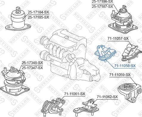 Stellox 71-11058-SX - Подвеска, ступенчатая коробка передач autosila-amz.com