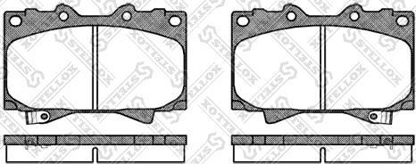 Stellox 718 004-SX - Тормозные колодки, дисковые, комплект autosila-amz.com