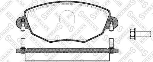 Stellox 787 000B-SX - Тормозные колодки, дисковые, комплект autosila-amz.com