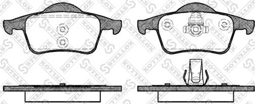 Stellox 725 000B-SX - Тормозные колодки, дисковые, комплект autosila-amz.com