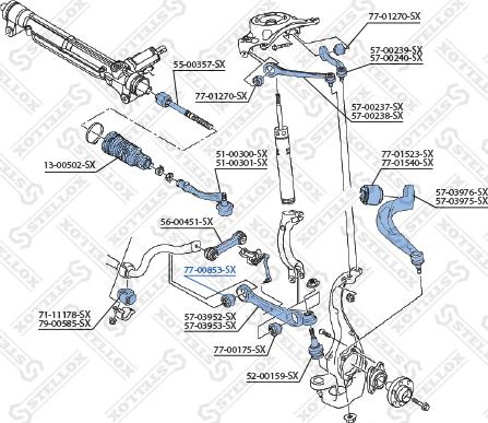 Stellox 77-00853-SX - Сайлентблок, рычаг подвески колеса autosila-amz.com